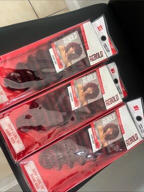 Deep Curl 16" Human Hair Weave - Dark Red 3 packs , 100% human hair